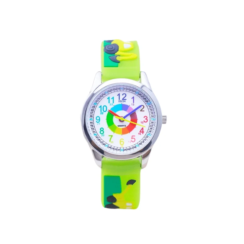 Montre Pédagogique en Silicone Style Dessin Animé