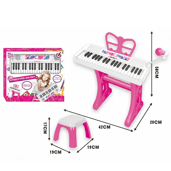 Piano rose melody avec tabouret 37 touches