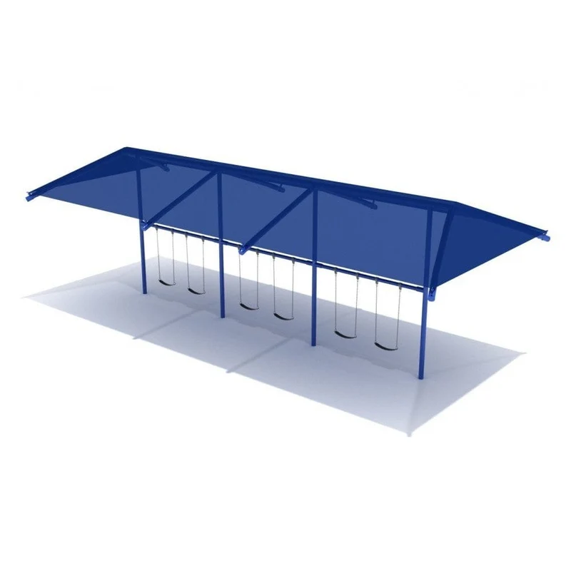 Swing Set With Shade - 3 Bay