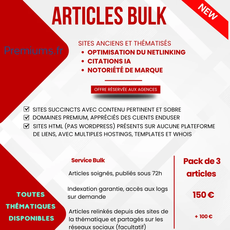 Pack de 3 Articles sponsorisés