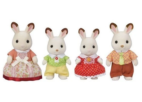 Calico Critters Chocolate Rabbit Family / Famille Lapin Chocolat