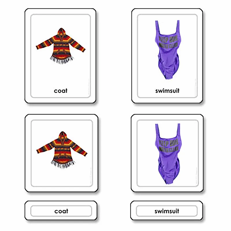 Vêtements - Cartes à 3 volets (en anglais) - Nienhuis AMI