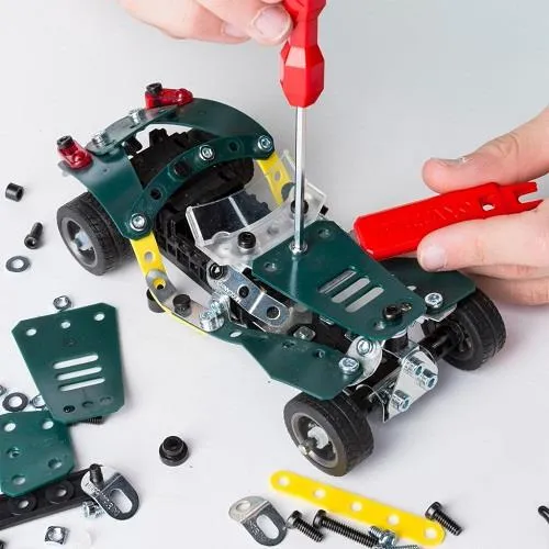 Meccano Roadster Cabriolet Pull Back Car 5-in-1 - Voiture à friction 5-en-1