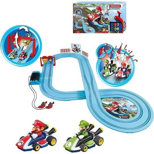 Super Mario Carrera MarioKart Mario vs Luigi Slot Car Racing Set - Circuit de voitures miniatures