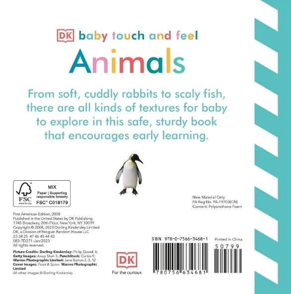 DK Baby Touch and Feel Animals Book - Livre Bébé : Animaux à toucher