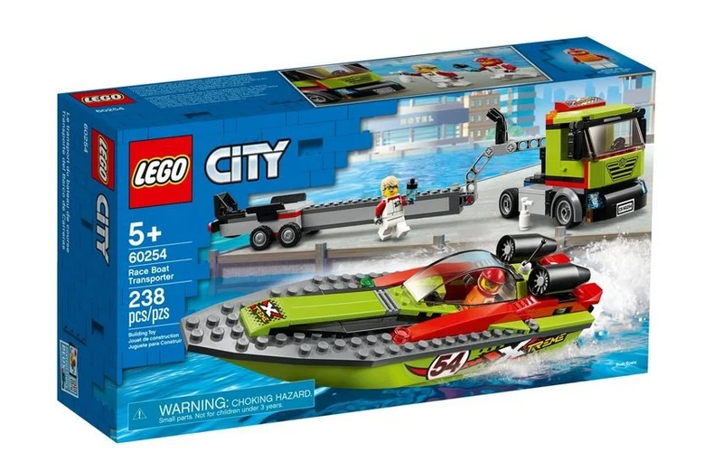 Lego City Race Boat Transporter/Transporteur de bateaux de course - 60254