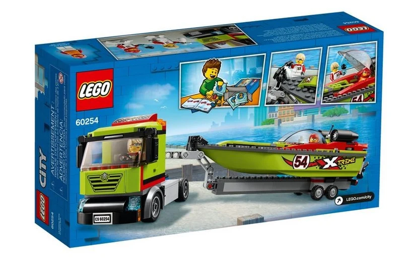 Lego City Race Boat Transporter/Transporteur de bateaux de course - 60254