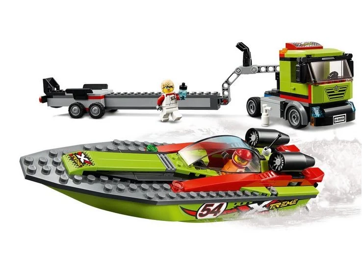 Lego City Race Boat Transporter/Transporteur de bateaux de course - 60254