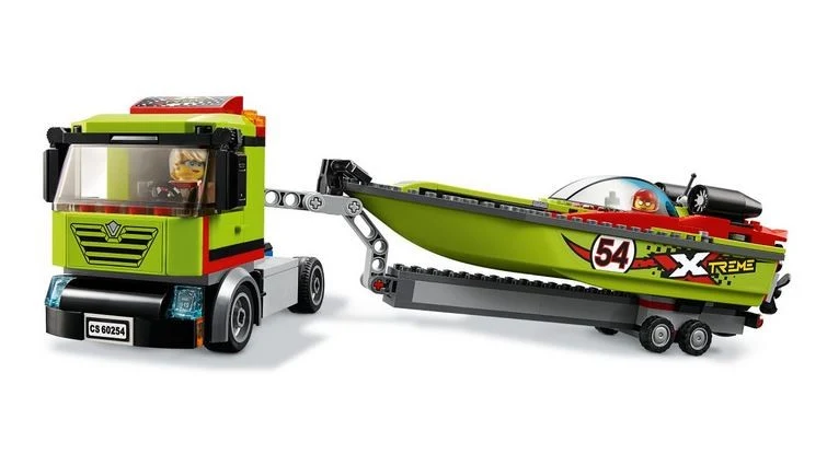 Lego City Race Boat Transporter/Transporteur de bateaux de course - 60254