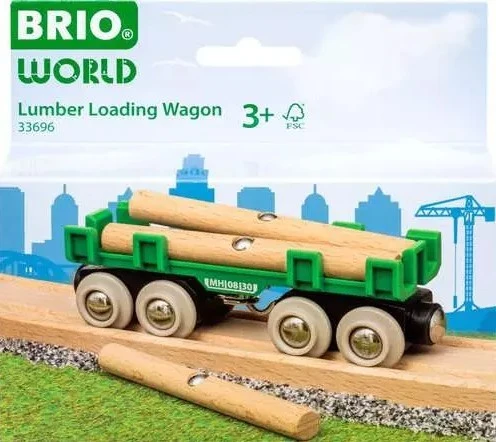 Brio Lumber Loading Wagon/Wagon de chargement de bois - 33696
