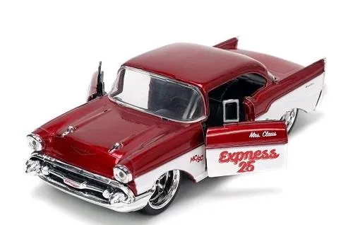 Mrs Santa Claus 1957 Chevrolet Die Cast Car - Voiture moulée sous pression Père Noël