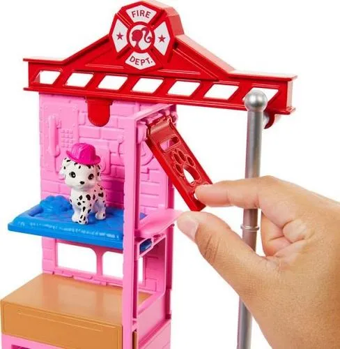 Barbie Blonde Firefighter Playset - Coffret Barbie Blonde Pompière