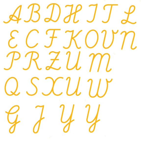 Lettres rugueuses majuscules : version internationale cursif -Nienhuis AMI