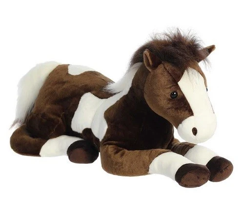 Aurora Super Flopsie Paint Horse (Brown and White Patches) Plush / Peluche Cheval Pie (taches brunes et blanches) 27''
