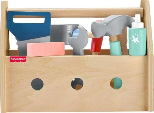 Fisher Price Wooden Tool Box Set - Ensemble d'Outils en bois