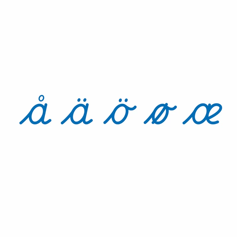 Grand alphabet mobile - set lettres cursive nordique -Nienhuis AMI