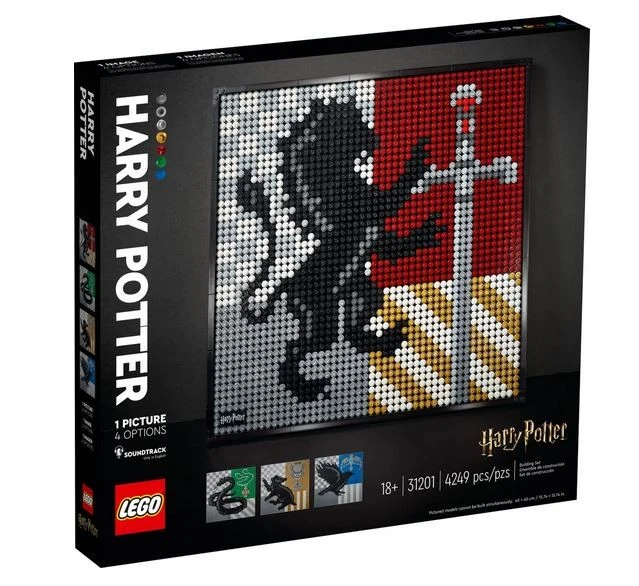 Lego Harry Potter Hogwarts Crests Dot Art / Blasons de Poudlard Harry Potter - Illustration pointilliste - 31201