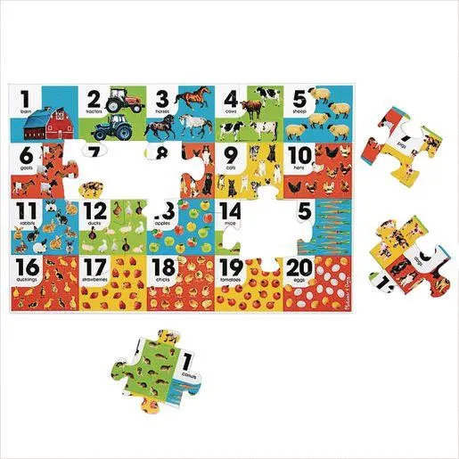 Melissa & Doug Floor Puzzle Farm Numbers / Puzzle de sol chiffres de la ferme