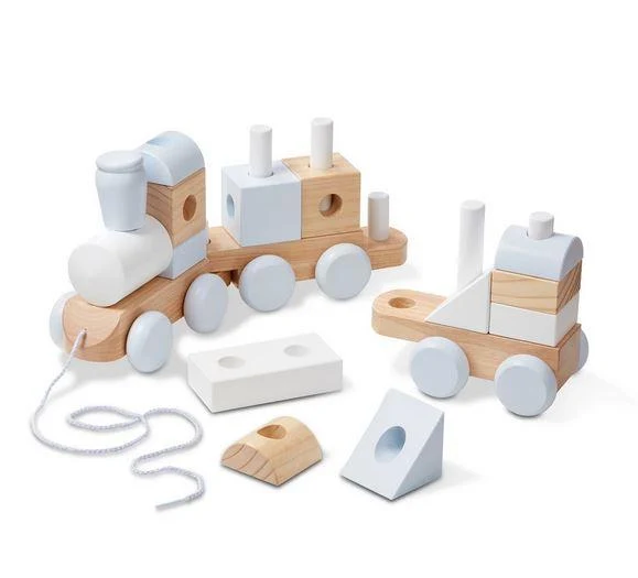 Melissa & Doug Jumbo Stacking Train (Neutral) / Train d'empilage géant (neutre) (Montreal, In-Store or Pickup ONLY)