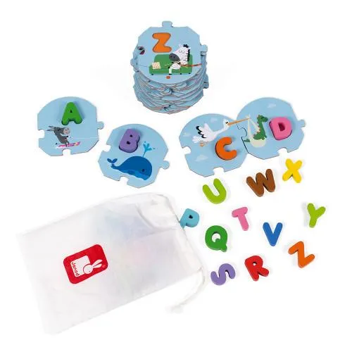 Janod Puzzle Learn the Alphabet (French) / Apprenez l'alphabet