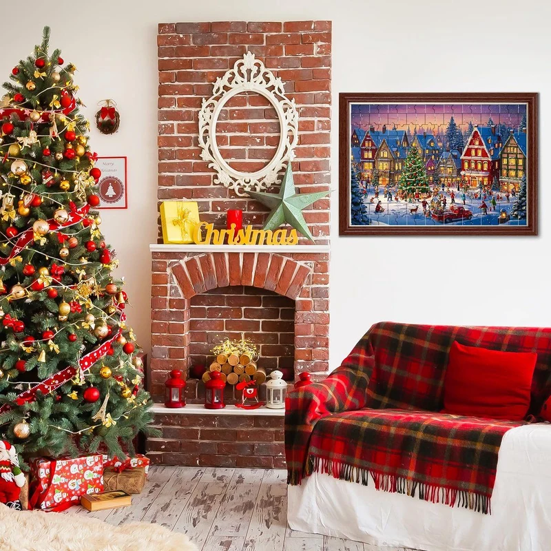 75cm Red 1008 Pieces Advent Calendar Jigsaw Puzzle