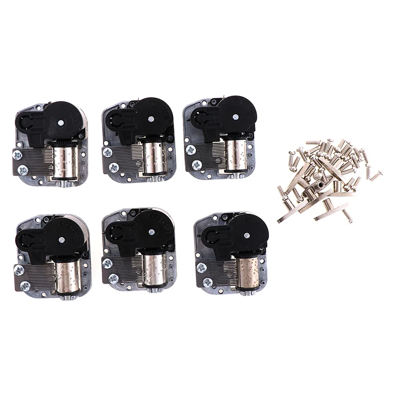 Mechanical DIY Music Box Sankyo Musical Movement + Screws + Black A3