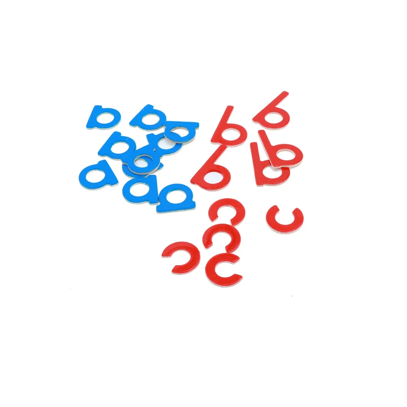 Wood - Large/ Small Movable Alphabet (Red & Blue)