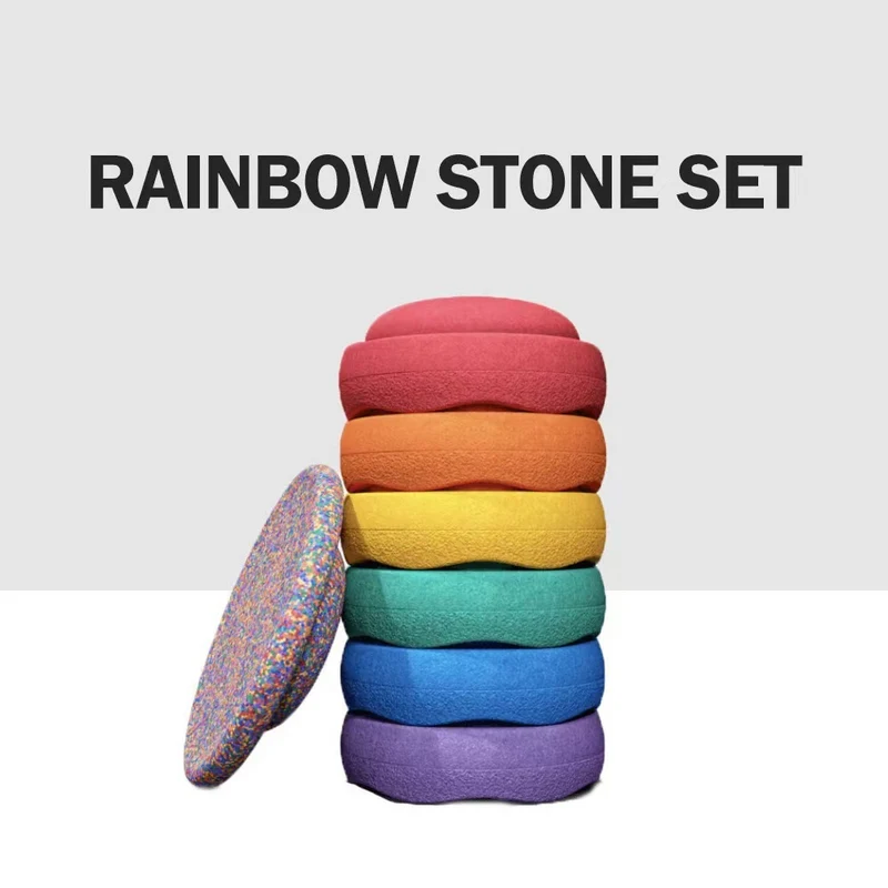 Rainbow River Crossing Stone Children's Sensory Training Equipment Balance Foot Stone Early Education Center Kindergarten Physical Toys