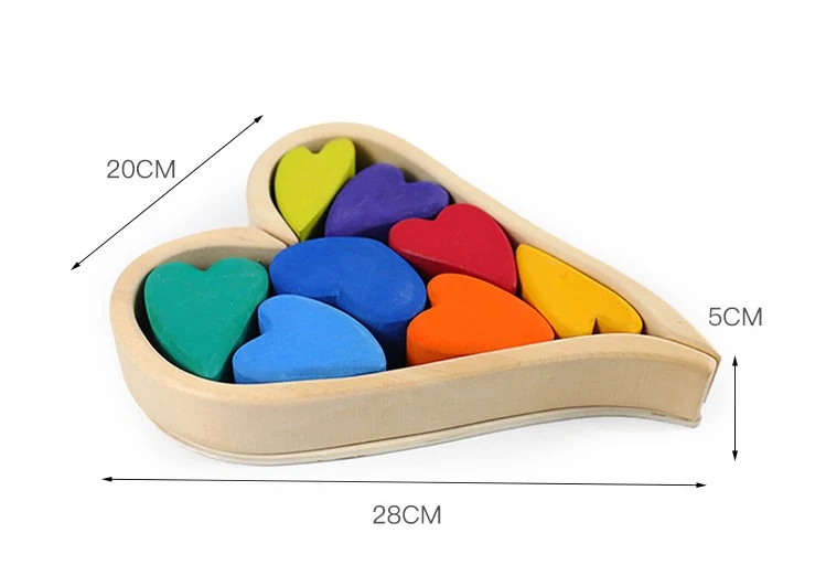 Heart shaped building blocks