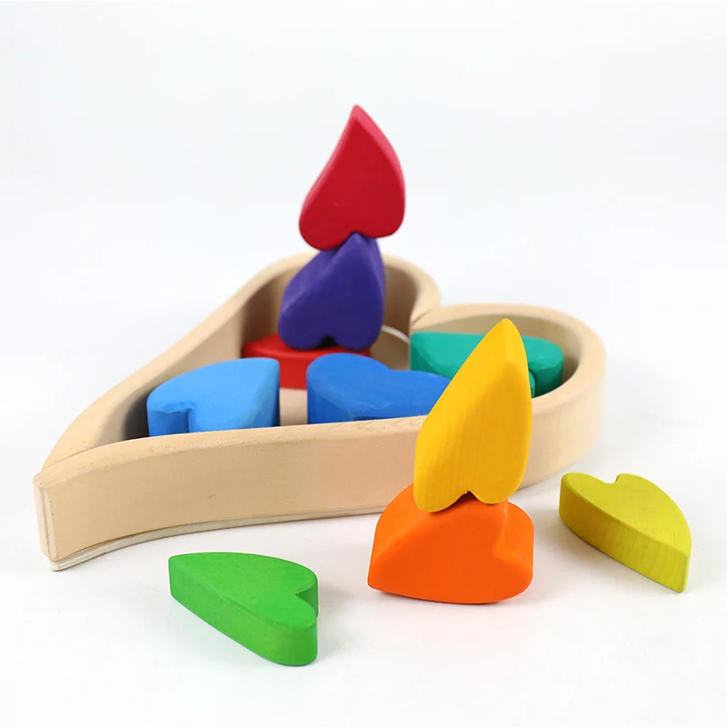 Heart shaped building blocks