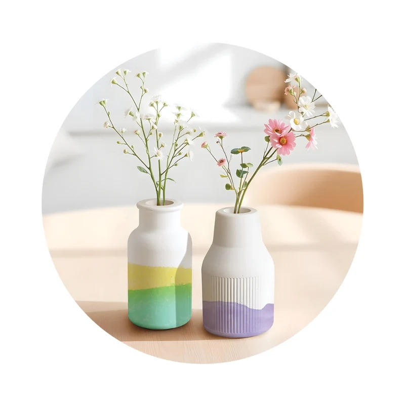 Atelier créatif 2 vases | Kit DIY moulage & peinture – mako créations