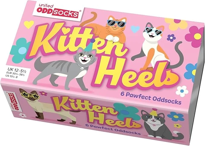 KITTEN HEELS – Coffret 6 Chaussettes Dépareillées | United Oddsocks | Taille 37-42