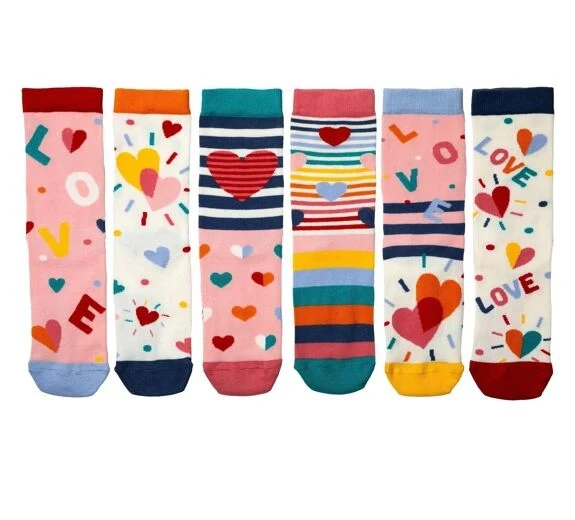 Coffret Chaussettes HEART & SOLE – 6 Chaussettes Impaires | United Oddsocks (37–42)