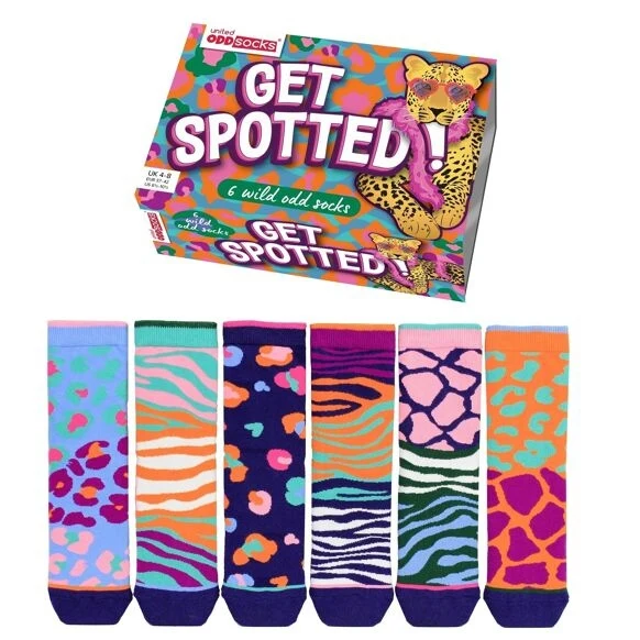 Coffret Chaussettes Dépareillées – 6 Chaussettes Fantaisie | United Oddsocks (UK 4–8 / EU 37–42)