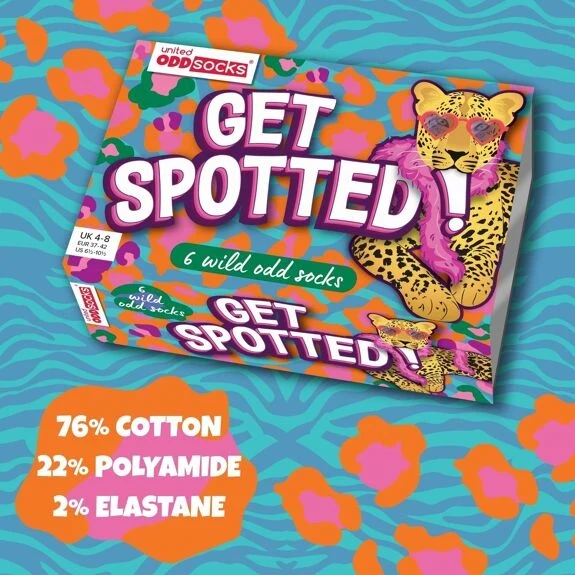 Coffret Chaussettes Dépareillées – 6 Chaussettes Fantaisie | United Oddsocks (UK 4–8 / EU 37–42)