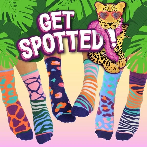 Coffret Chaussettes Dépareillées – 6 Chaussettes Fantaisie | United Oddsocks (UK 4–8 / EU 37–42)
