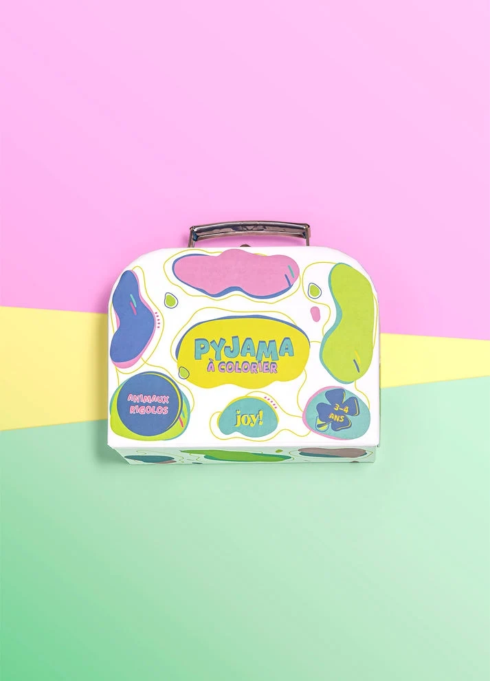 Kit Anniversaire Pyjama à Colorier Dinosaure Rigolo – Activité Créative Enfant