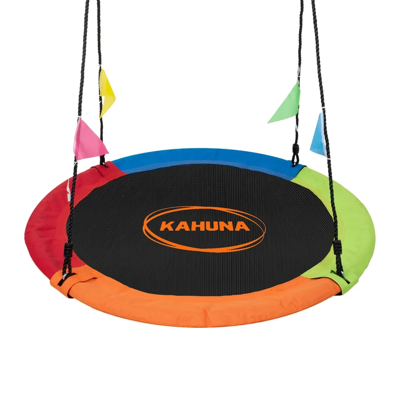 Kahuna Kids 1.2m Tree Saucer Swing Set Round 400kg With Straps Capacity
