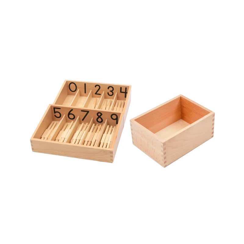 Adena Montessori Mathematical Materials Spindle Box With 45 Spindles