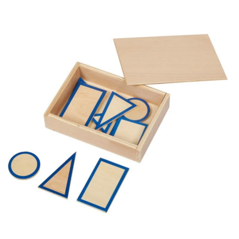 Adena Montessori Geometric Solids Bases with Box Montessori Primary Sensorial Material