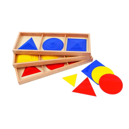 Adena Montessori Triangle, Circle, Square Sensorial Educational Tools