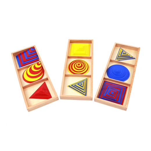 Adena Montessori Triangle, Circle, Square Sensorial Educational Tools