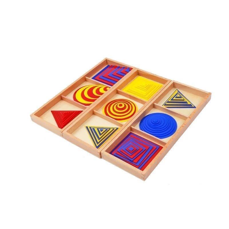 Adena Montessori Triangle, Circle, Square Sensorial Educational Tools
