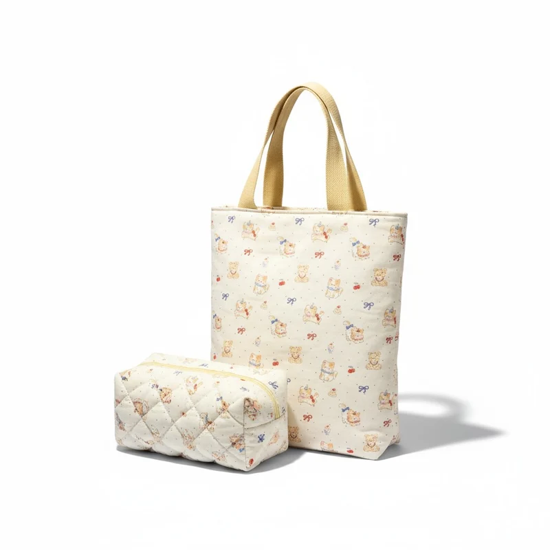 Coffret Kawaï Ronrons Chats & Oursons – Sac & Trousse Idée Cadeau