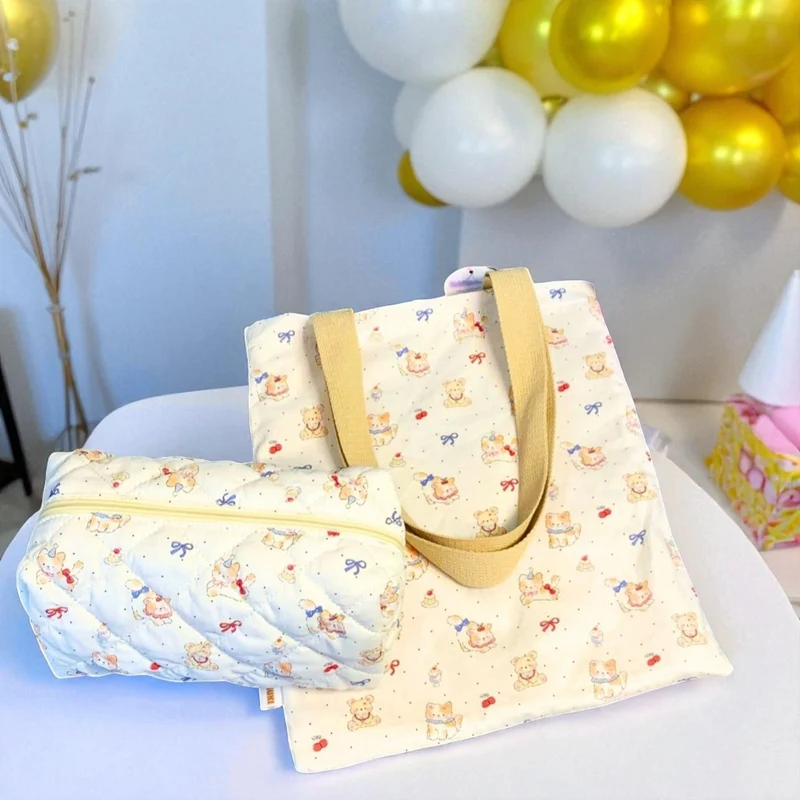 Coffret Kawaï Ronrons Chats & Oursons – Sac & Trousse Idée Cadeau