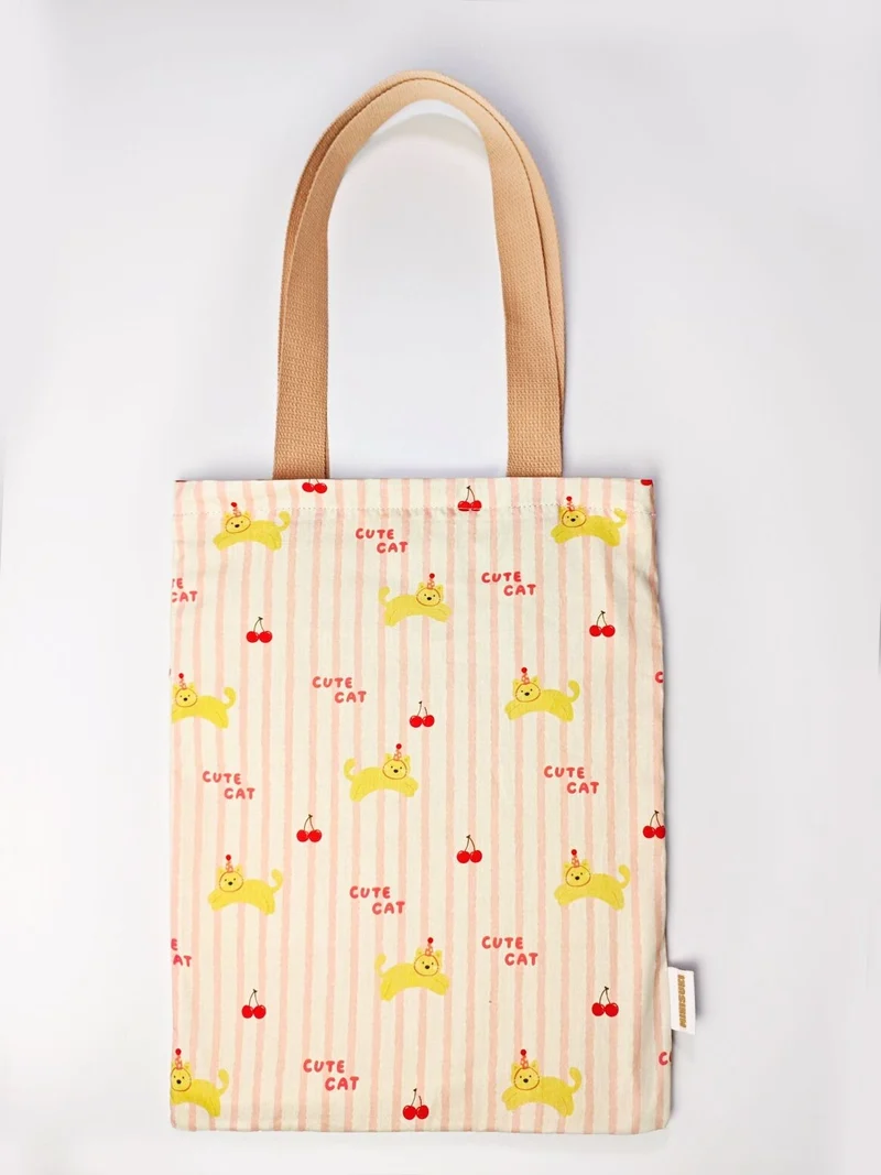 Coffret Kawaï Miaous & Cerisettes – Sac & Trousse Chat Idée Cadeau