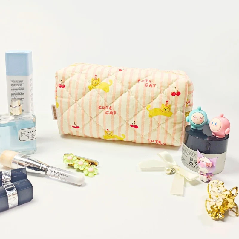 Coffret Kawaï Miaous & Cerisettes – Sac & Trousse Chat Idée Cadeau