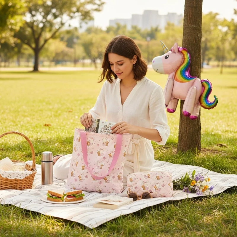 Coffret Kawaï Lapinours Étoilé – Sac & Trousse Idée Cadeau Mignonne