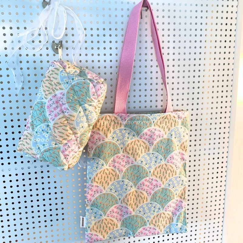Coffret Sac & Trousse Jardin d’Éventails Japon – Idée Cadeau Élégante Kawaii