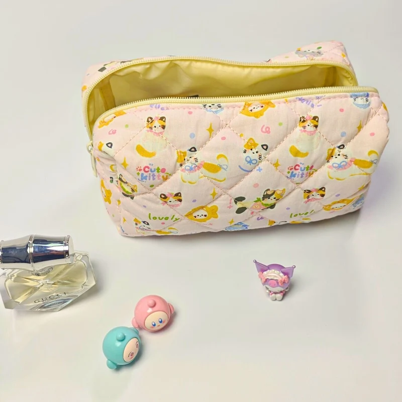 Coffret Kawaï Cute Kitty Chat Tote Bag & Trousse Idée Cadeau